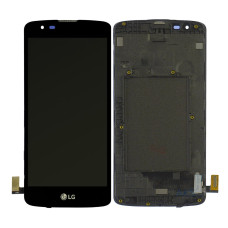 Дисплей LG K8 K350E | K350N | Phoenix 2 з сенсорним склом в рамці (Чорний) Оригінал Китай