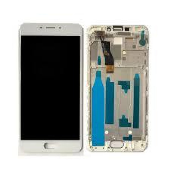 Дисплей для телефона Meizu M5 Note (M621) с сенсорным стеклом в рамке (Белый) Оригинал Китай