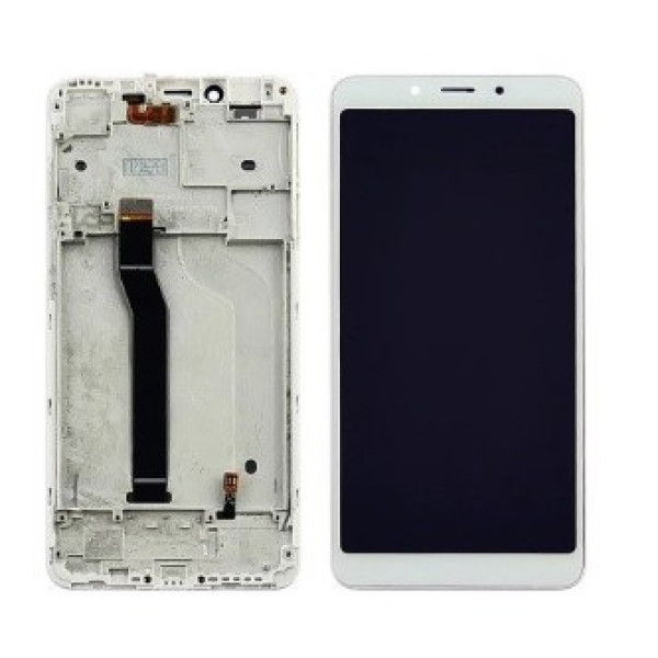 Дисплей для Xiaomi RedMi 6 | RedMi 6a с сенсорным стеклом в рамке (без датчика приближения) (Белый) Оригинал