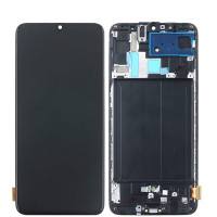 Дисплей для Samsung SM-A705H Galaxy A70 (2019) с сенсорным стеклом в рамке (Черный) Сервисный оригинал