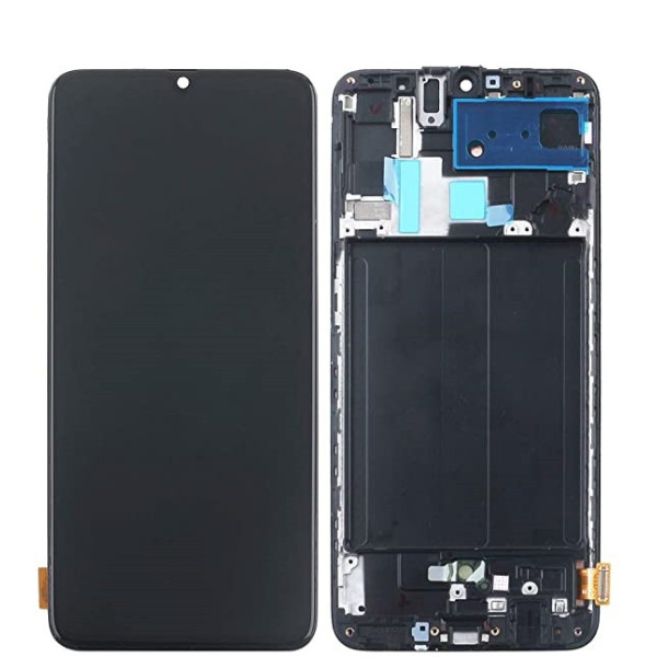 Дисплей для Samsung SM-A705H Galaxy A70 (2019) с сенсорным стеклом в рамке (Черный) Сервисный оригинал