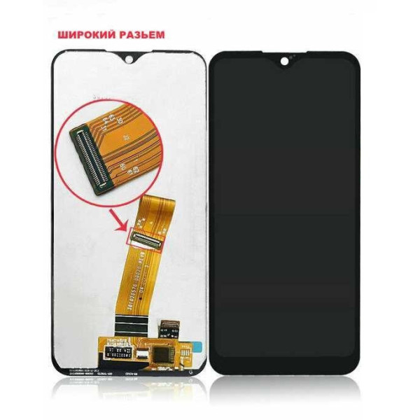 Дисплей для Samsung A01 2020 | A015 с сенсорным стеклом (Широкий разъем) (Черный) Оригинал Китай