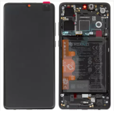 Дисплей для телефона Huawei P30 с сенсорным стеклом в рамке с аккумулятором (Черный) Оригинал Китай