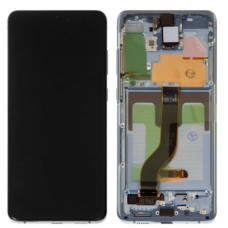 Дисплей для Samsung G985 Galaxy S20 Plus с сенсорным стеклом в рамке (Черный) Сервисный оригинал