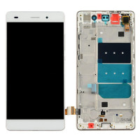 Дисплей телефону для Huawei P8 Lite (ALE L21) з сенсорним склом в рамці (Білий) Оригінал Китай