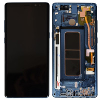 Дисплей для Samsung N950 Galaxy Note 8 с сенсорным стеклом в рамке (Голубой) Оригинал Китай