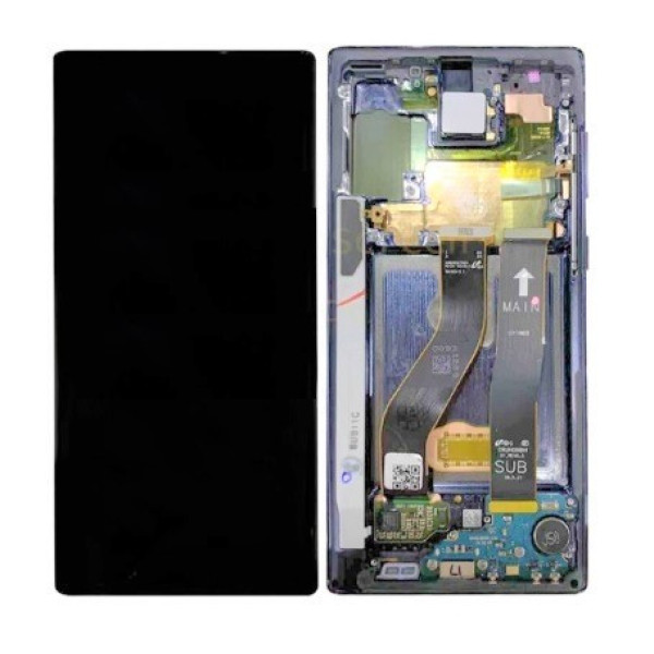 Дисплей для Samsung N970 | Galaxy Note 10 | GH82-20818A с сенсором в рамке (Серый) Оригинал