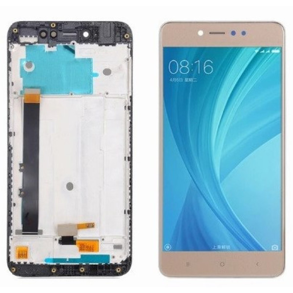 Дисплей для Xiaomi RedMi Note 5A Prime | Redmi Y1 з сенсорним склом в рамці (Золотий) Оригінал Китай
