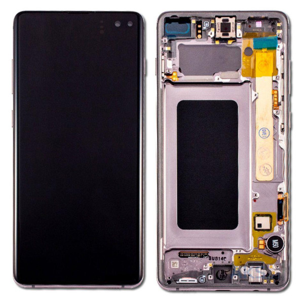 Дисплей для Samsung G975 Galaxy S10 Plus (GH82-18849A) с сенсорным стеклом в рамке (Черный) Оригинал Китай