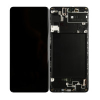 Дисплей Samsung SM-A715F Galaxy A71 (2020) с сенсорным стеклом в рамке (Черный) Сервисный оригинал