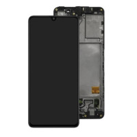 Дисплей для Samsung A415 Galaxy A41 | GH82-22860A (2020) з сенсором в рамці (Чорний) Сервісний оригінал