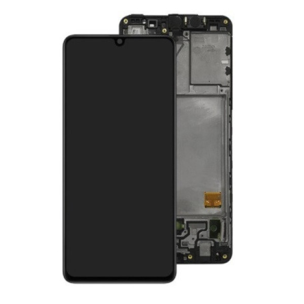 Дисплей для Samsung A415 Galaxy A41 | GH82-22860A (2020) с сенсором в рамке (Черный) Сервисный оригинал