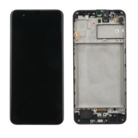 Дисплей для Samsung M315 Galaxy M31 (2020) з сенсорним склом в рамці (Чорний) Сервісний оригінал