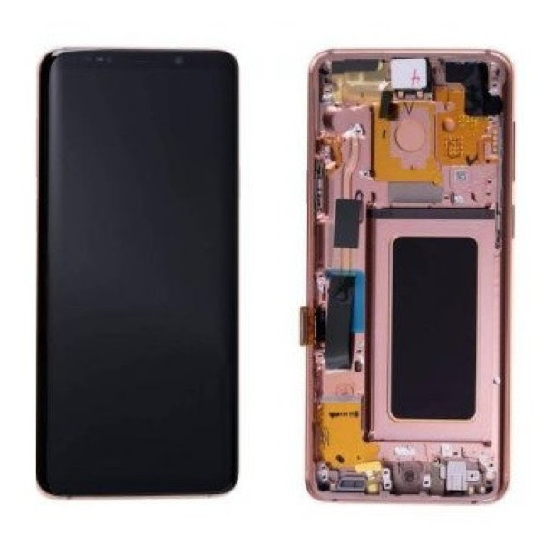 Дисплей для Samsung G965 Galaxy S9 Plus (GH97-21691D) с сенсорным стеклом в рамке (Золотой) Сервисный оригинал