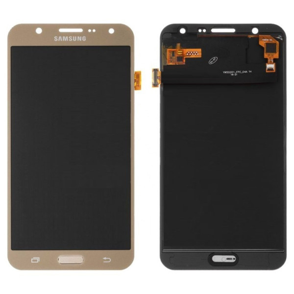 Дисплей для Samsung J700H | DS Galaxy J7 | J700F | J700M з сенсорним склом (Золотий) Сервісний оригінал