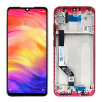 Дисплей для Xiaomi RedMi Note 7 | RedMi Note 7 Pro з сенсорним склом в рамці (Червоний) Сервісний оригінал