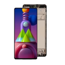 Дисплей для телефона Samsung M515 Galaxy M51 с сенсором в рамке (Черный) OLED