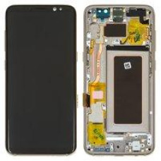 Дисплей для Samsung G950 Galaxy S8 с сенсорным стеклом в рамке (Золотой) Сервисный оригинал