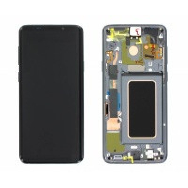 Дисплей для Samsung G965 Galaxy S9 Plus (GH97-21691D) с сенсорным стеклом в рамке (Серый) Сервисный оригинал