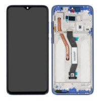 Дисплей для телефона Xiaomi RedMi Note 8 Pro с сенсорным стеклом (Черный) в рамке (Серой) Оригинал Китай