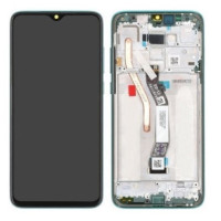 Дисплей для телефону Xiaomi RedMi Note 8 Pro з сенсорним склом (Чорний) в рамці (Зеленій) Оригінал Китай