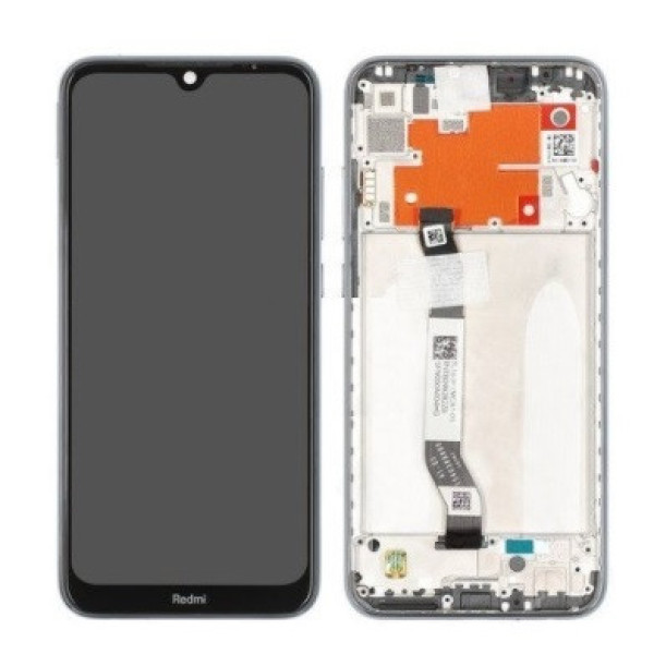 Дисплей для телефона Xiaomi RedMi Note 8T с сенсорным стеклом (Черный) в рамке (Белой) Оригинал Китай