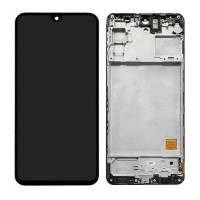 Дисплей для Samsung M317 Galaxy M31s | GH81-13736A з сенсорним склом в рамці (Чорний) Сервісний оригінал