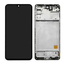 Дисплей для Samsung M317 Galaxy M31s | GH81-13736A з сенсорним склом в рамці (Чорний) Сервісний оригінал