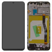 Дисплей для Samsung M205 Galaxy M20 GH82-18682A з сенсорним склом в рамці (Чорний) Сервісний оригінал