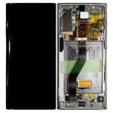 Дисплей для Samsung GH82-20838C | N975 | Galaxy Note 10 Plus с сенсором в рамке (Серебряный) Сервисный оригинал