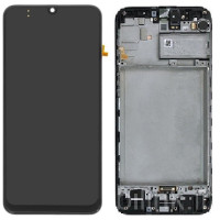 Дисплей для Samsung M215 | M305 | M307 | M315 Galaxy M21 | M30 | M30S | M31 с сенсорным стеклом в рамке (Черный) Сервисный оригинал