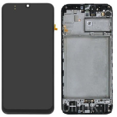 Дисплей для Samsung M215 | M305 | M307 | M315 Galaxy M21 | M30 | M30S | M31 с сенсорным стеклом в рамке (Черный) Сервисный оригинал