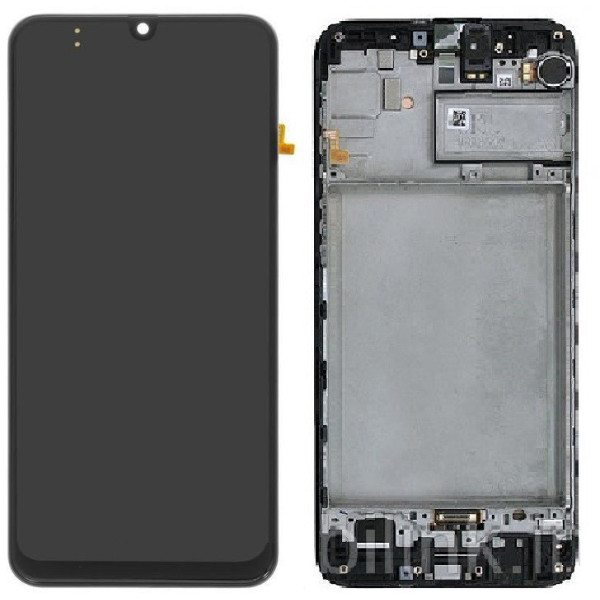 Дисплей для Samsung M215 | M305 | M307 | M315 Galaxy M21 | M30 | M30S | M31 с сенсорным стеклом в рамке (Черный) Сервисный оригинал