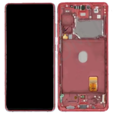 Дисплей для Samsung GH82-24219E | G780 Galaxy S20 FE с сенсорным стеклом в рамке (Красный) Сервисный оригинал