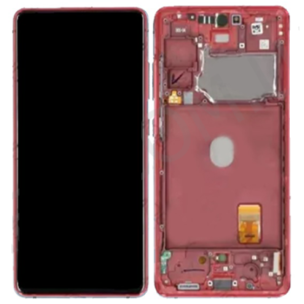Дисплей для Samsung GH82-24219E | G780 Galaxy S20 FE с сенсорным стеклом в рамке (Красный) Сервисный оригинал