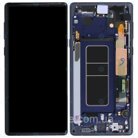 Дисплей для Samsung N960 Galaxy Note 9 з сенсорним склом в рамці (Голубий) Сервісний оригінал