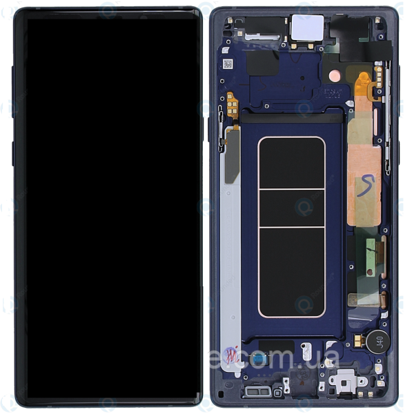 Дисплей для Samsung N960 Galaxy Note 9 с сенсорным стеклом в рамке (Голубой) Сервисный оригинал