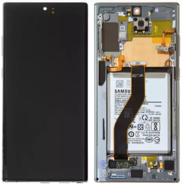 Дисплей для Samsung N975F | Galaxy Note 10 Plus | GH82-20838A з сенсором в рамці (Срібний) OLED