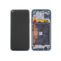 Дисплей для Huawei P40 Lite (версія 4G) з сенсорним склом в рамці з акумулятором (Зелений)