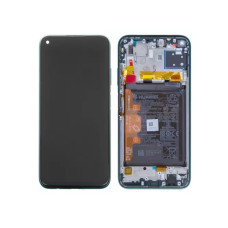 Дисплей для Huawei P40 Lite (версия 4G) з сенсорним склом в рамці з акумулятором (Зеленый)