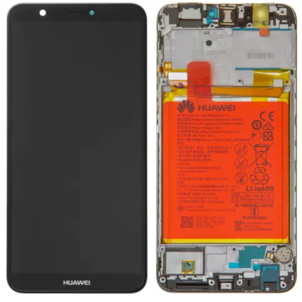 Дисплей для Huawei P Smart | Enjoy 7s | FIG-L31 | FIG-LX1 з сенсором в рамці з акумулятором (Чорний) Оригінал