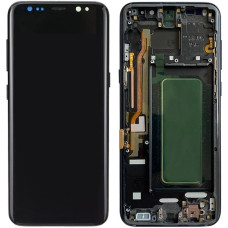 Дисплей для Samsung G955 Galaxy S8 Plus з сенсорним склом в рамці (Чорний)