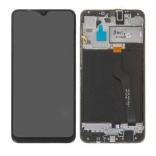 Дисплей для Samsung A105 Galaxy A10 з сенсорним склом в рамці (Чорний) Оригінал Китай