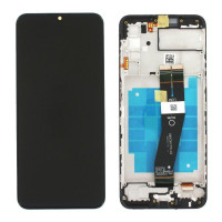 Дисплей для Samsung GH81-21233A A037 Galaxy A03S с сенсорным стеклом в рамке (Черный) Оригинал
