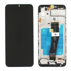 Дисплей для Samsung GH81-21233A A037 Galaxy A03S с сенсорным стеклом в рамке (Черный) Оригинал