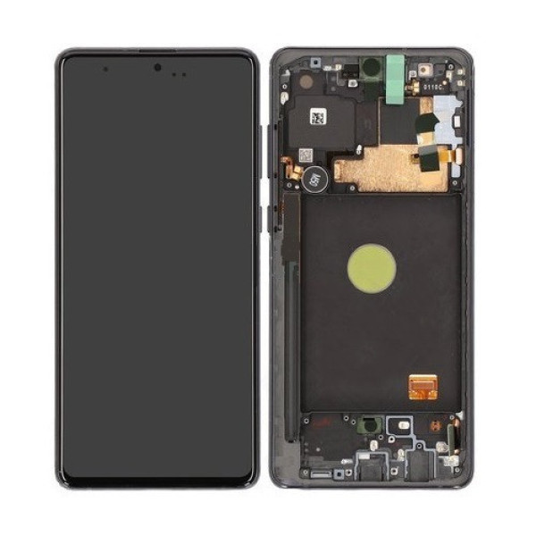 Дисплей для Samsung GH82-21992A для Samsung G770 Galaxy S10 Lite с сенсором в рамке (Черный) Сервисный Оригинал