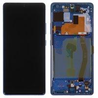Дисплей для Samsung GH82-21992C для Samsung G770 Galaxy S10 Lite с сенсором в рамке (Синий) Сервисный оригинал