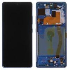 Дисплей для Samsung GH82-21992C для Samsung G770 Galaxy S10 Lite с сенсором в рамке (Синий) Сервисный оригинал