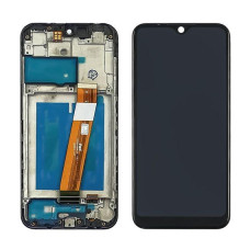 Дисплей для Samsung A015M Galaxy A01 (2020) с сенсорным стеклом в рамке (Черный) Оригинал Китай