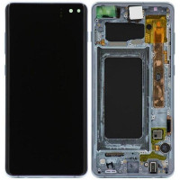 Дисплей для Samsung G973 Galaxy S10 Prism з сенсорним склом в рамці (Голубий) Сервісний оригінал